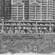Detail of a 1923 illustration showing the underground network of transportation in the future (Science and Invention)